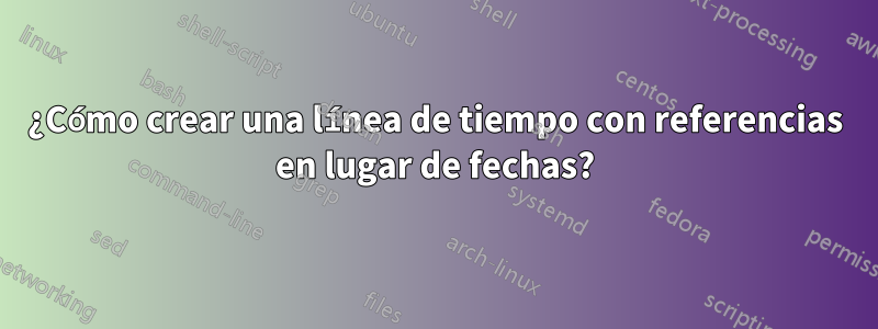 ¿Cómo crear una línea de tiempo con referencias en lugar de fechas?