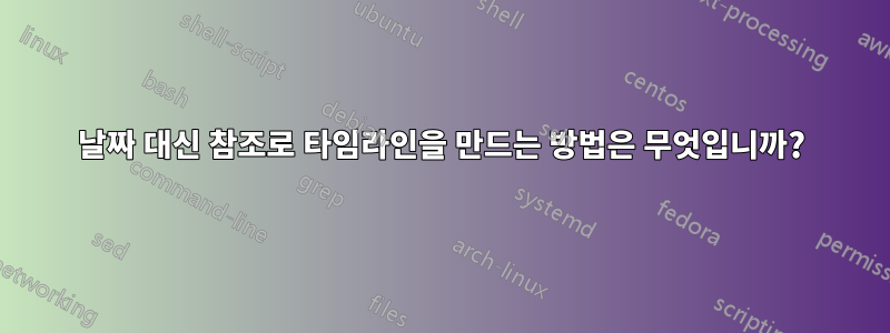 날짜 대신 참조로 타임라인을 만드는 방법은 무엇입니까?