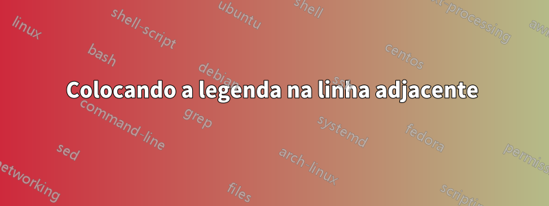 Colocando a legenda na linha adjacente