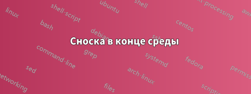 Сноска в конце среды