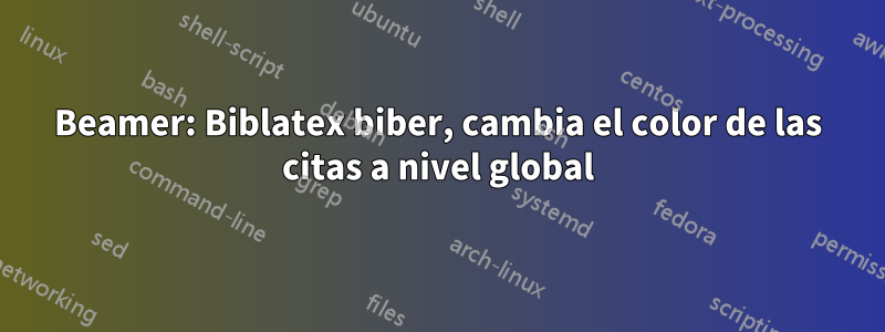 Beamer: Biblatex biber, cambia el color de las citas a nivel global