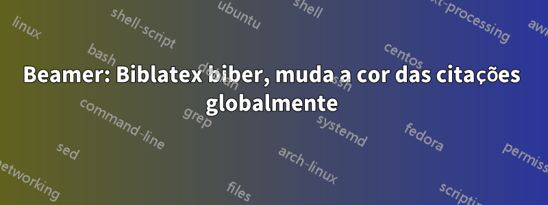 Beamer: Biblatex biber, muda a cor das citações globalmente