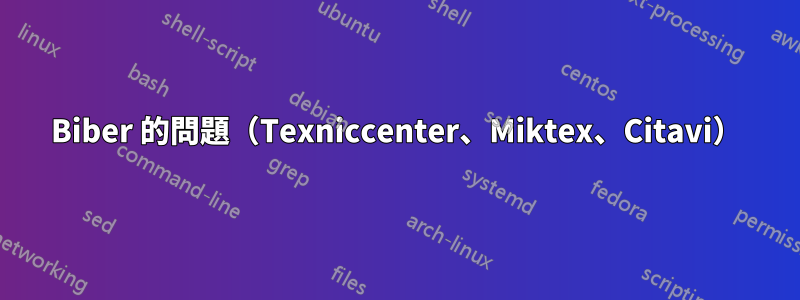 Biber 的問題（Texniccenter、Miktex、Citavi）