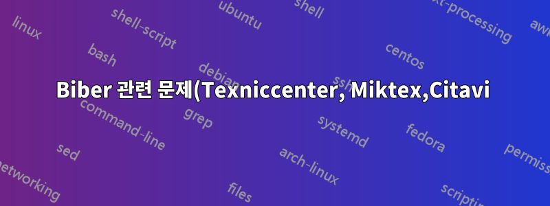 Biber 관련 문제(Texniccenter, Miktex,Citavi)