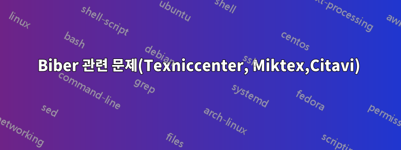 Biber 관련 문제(Texniccenter, Miktex,Citavi)