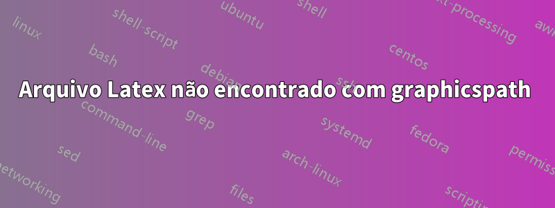 Arquivo Latex não encontrado com graphicspath