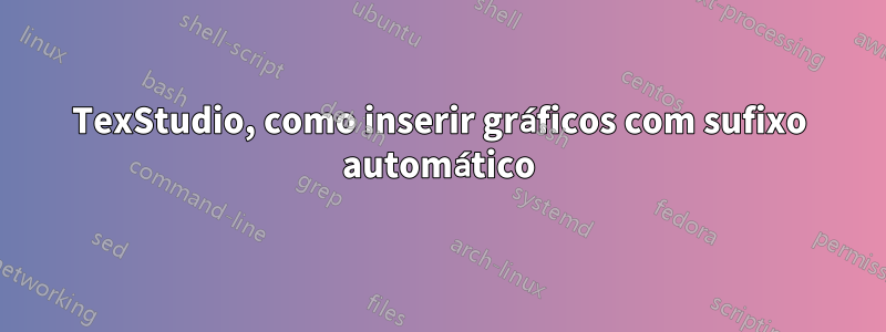 TexStudio, como inserir gráficos com sufixo automático