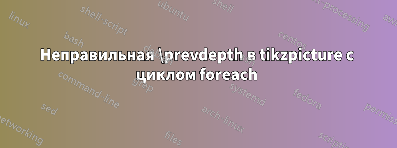 Неправильная \prevdepth в tikzpicture с циклом foreach