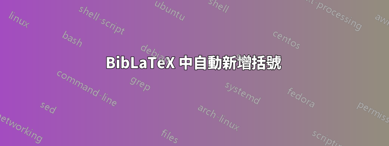 BibLaTeX 中自動新增括號