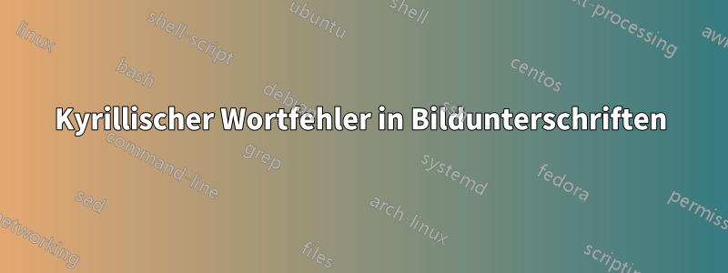 Kyrillischer Wortfehler in Bildunterschriften