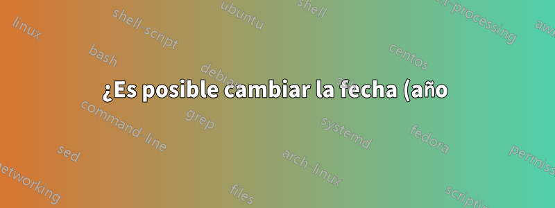 ¿Es posible cambiar la fecha (año) en el número de clasificación de sujetos de AMS en un documento de látex?