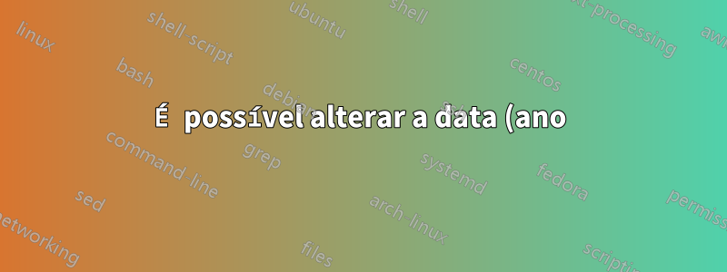 É possível alterar a data (ano) no número de classificação da disciplina AMS em um documento de látex?