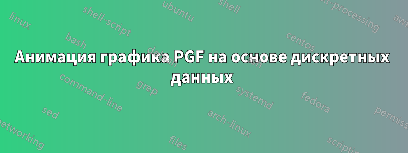 Анимация графика PGF на основе дискретных данных