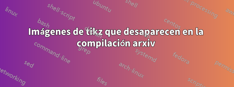 Imágenes de tikz que desaparecen en la compilación arxiv