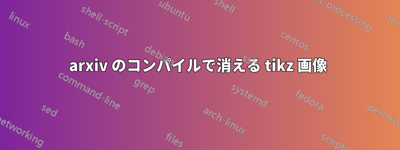 arxiv のコンパイルで消える tikz 画像