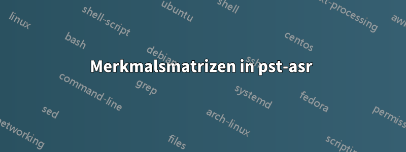 Merkmalsmatrizen in pst-asr
