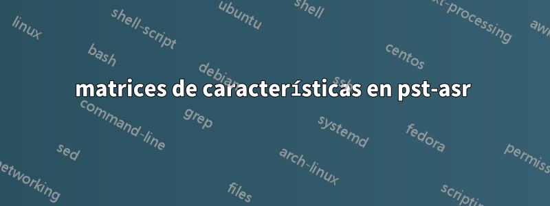 matrices de características en pst-asr