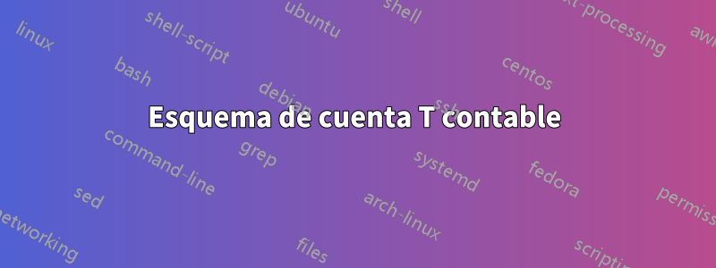 Esquema de cuenta T contable