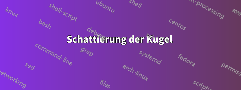 Schattierung der Kugel