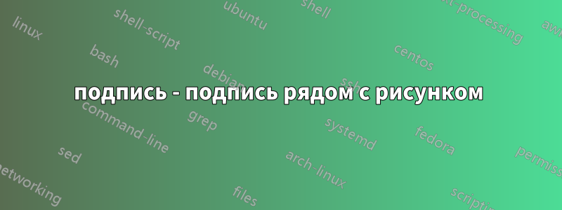 подпись - подпись рядом с рисунком