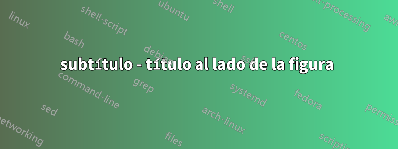 subtítulo - título al lado de la figura
