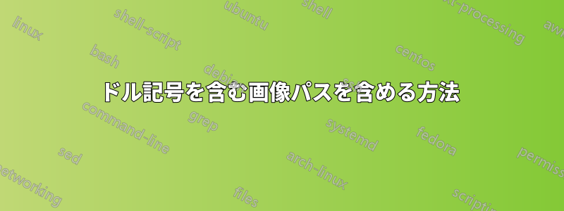 ドル記号を含む画像パスを含める方法