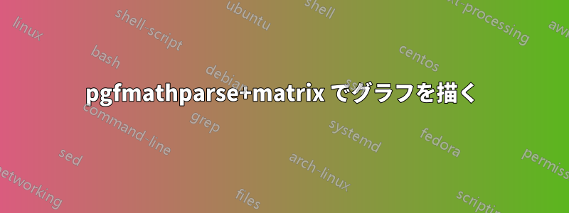 pgfmathparse+matrix でグラフを描く