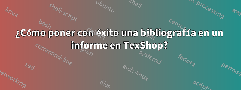 ¿Cómo poner con éxito una bibliografía en un informe en TexShop?