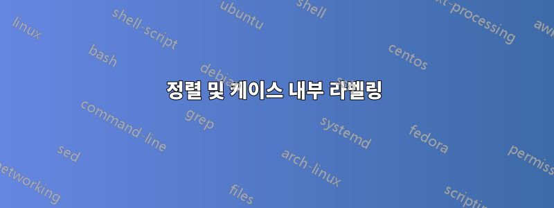 정렬 및 케이스 내부 라벨링