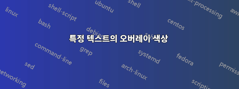 특정 텍스트의 오버레이 색상