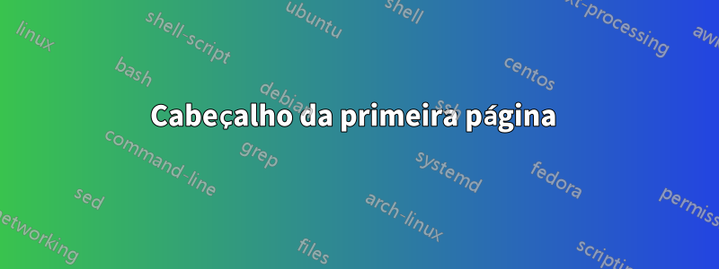 Cabeçalho da primeira página 