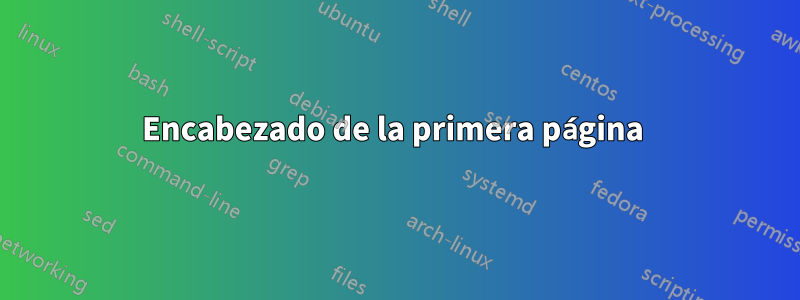 Encabezado de la primera página 