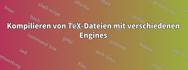 Kompilieren von TeX-Dateien mit verschiedenen Engines