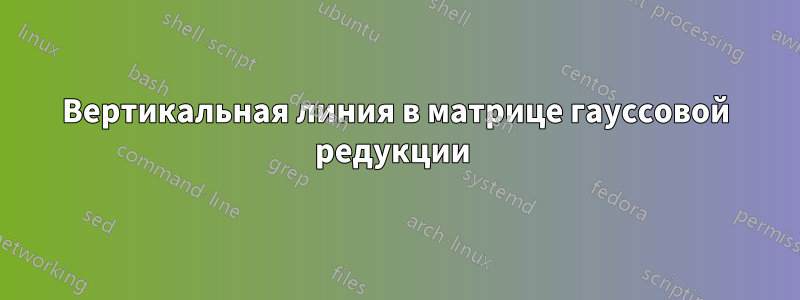 Вертикальная линия в матрице гауссовой редукции 