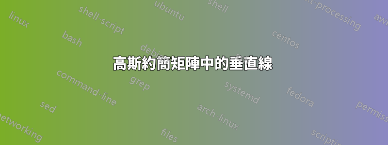 高斯約簡矩陣中的垂直線
