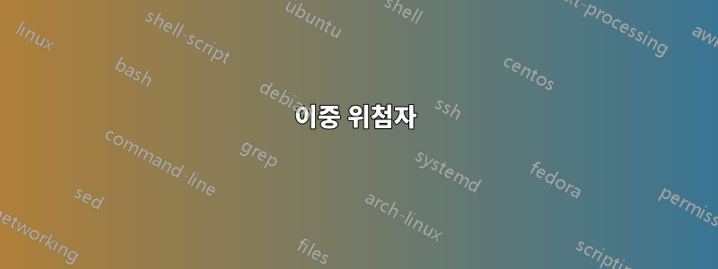이중 위첨자