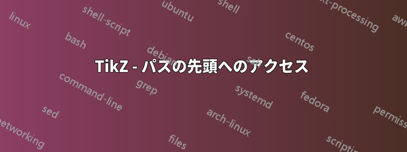 TikZ - パスの先頭へのアクセス