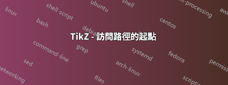 TikZ - 訪問路徑的起點