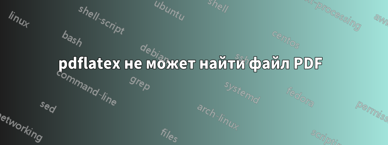 pdflatex не может найти файл PDF 