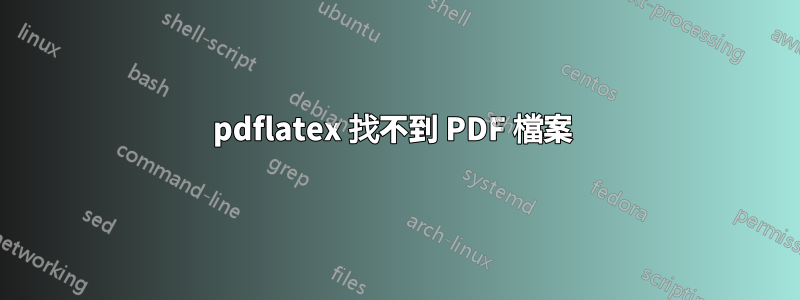 pdflatex 找不到 PDF 檔案 