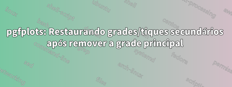 pgfplots: Restaurando grades/tiques secundários após remover a grade principal