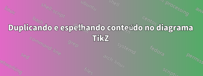 Duplicando e espelhando conteúdo no diagrama TikZ