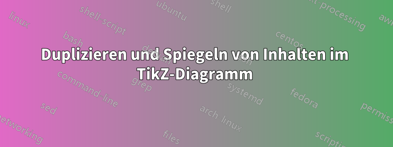 Duplizieren und Spiegeln von Inhalten im TikZ-Diagramm