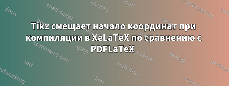 Tikz смещает начало координат при компиляции в XeLaTeX по сравнению с PDFLaTeX 