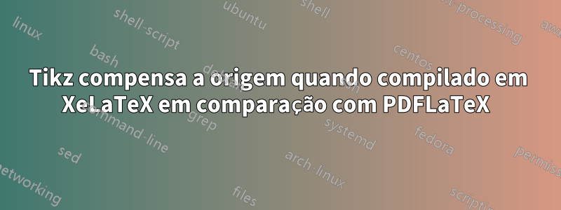 Tikz compensa a origem quando compilado em XeLaTeX em comparação com PDFLaTeX 