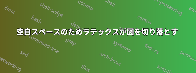 空白スペースのためラテックスが図を切り落とす