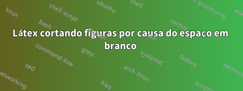 Látex cortando figuras por causa do espaço em branco