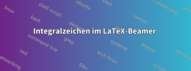 Integralzeichen im LaTeX-Beamer