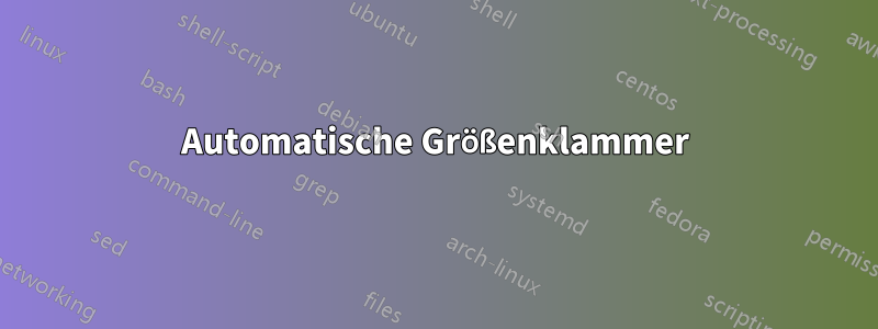 Automatische Größenklammer