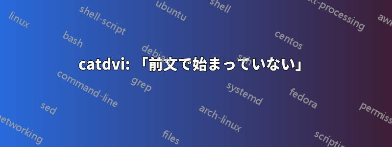 catdvi: 「前文で始まっていない」